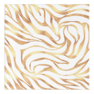 Elegant Gold Glitter Zebra White Animal Print Acrylic Print