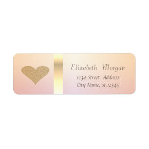 Elégant Gold Glittery Heart tendance