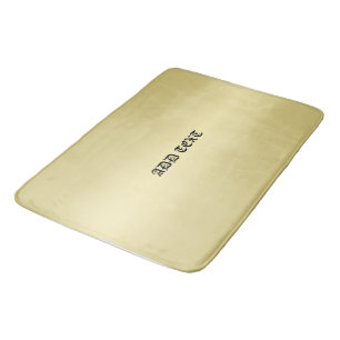 Elegant Gold gradient Monogram Personalized name Bath Mat