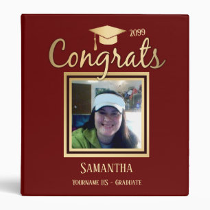 Elegant Gold Graduation Class of 2022 Photo Binder