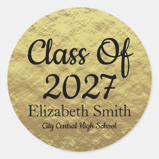 Elegant Gold Graduation Envelope Seals (Front)