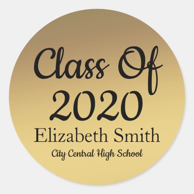 Elegant Gold Graduation Envelope Seals (Front)