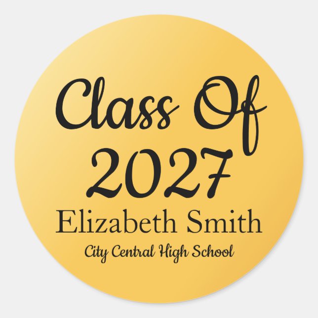 Elegant Gold Graduation Envelope Seals (Front)