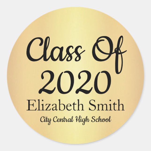 Elegant Gold Graduation Envelope Seals (Front)