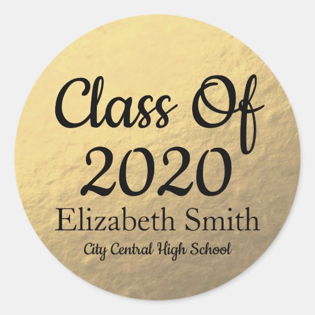 Elegant Gold Graduation Envelope Seals (Front)