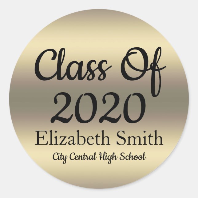 Elegant Gold Graduation Envelope Seals (Front)