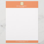 Elegant Gold Greek Key on Coral Interior Designer Letterhead<br><div class="desc">Coordinates with the Elegant Gold Greek Key on Coral Interior Designer Business Card Template by 1201AM. A faux metallic gold greek key emblem is combined with your name or business name for a chic logo on this personalized letterhead. Set on a coral background for a luxe aesthetic. This design is...</div>