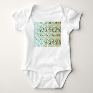 Elegant Gold Green Leaf Pattern Baby Bodysuit