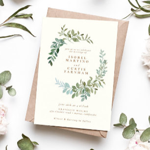 Elegant Gold Greenery Eucalyptus Leaf Wedding