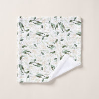 Elegant Gold Greenery Foliage White