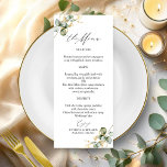 Elegant Gold Greenery Wedding Menu Cards<br><div class="desc">Prepare to embark on a magical journey of love with our breathtaking wedding suite, crafted especially for lovers of nature! This fabulous collection is the ultimate addition to your dreamy garden party or enchanting nature-themed celebration. It includes everything you could possibly need, from a stunning welcome sign to personalized napkins...</div>