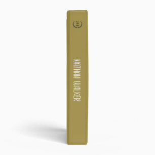 Elegant Gold & Grey Monogram I Minimalist Elegant Binder