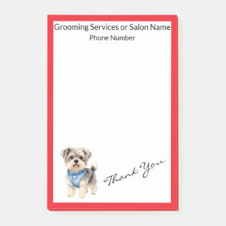 Elegant Gold Grooming Pet Personalized Collection Post-it Notes