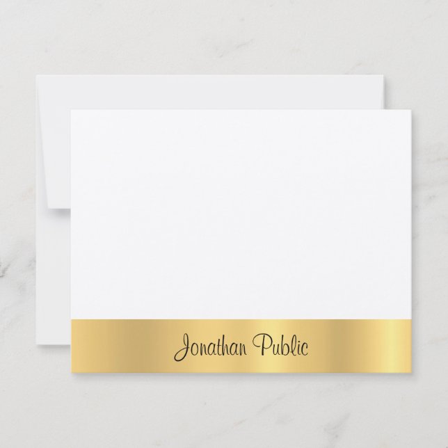 Elegant Gold Hand Script Modern Template Flat Laid (Front)