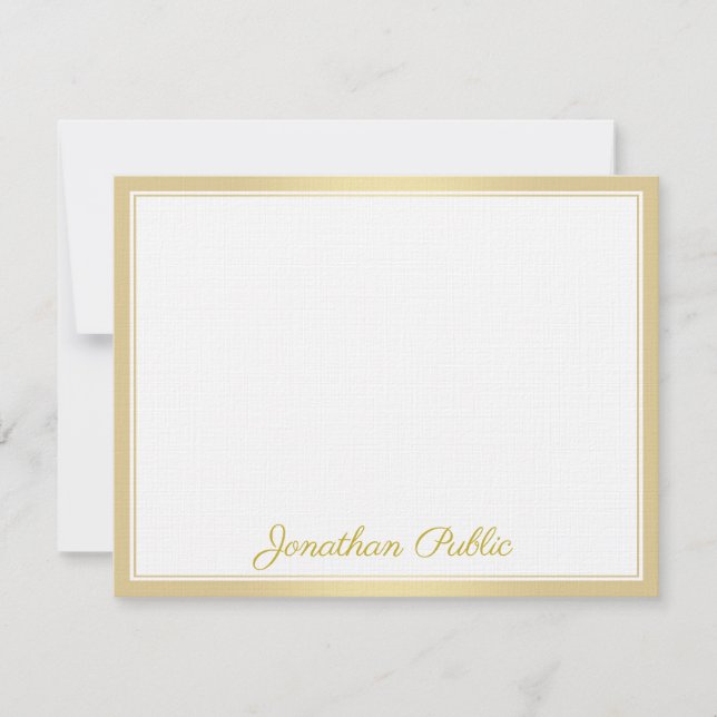 Elegant Gold Hand Script Text Template Luxurious (Front)