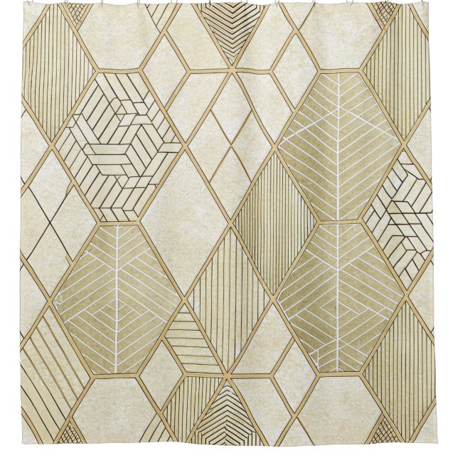 Elegant Gold Hexagon Geometric Pattern - Marble 4 (Front)