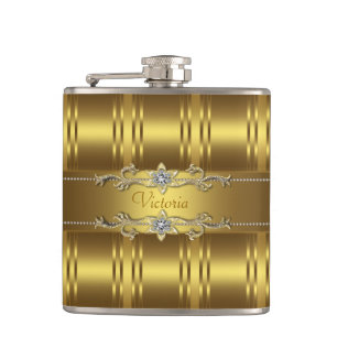 Elegant Gold Hip Flask