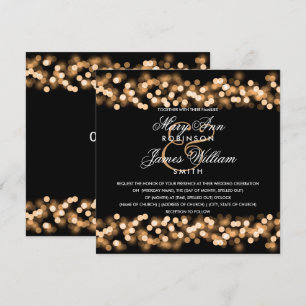 Elegant Gold Hollywood Glam Wedding Invitation