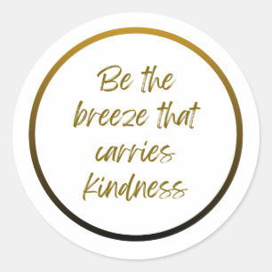 Elegant Gold Inspirational Quote Sticker