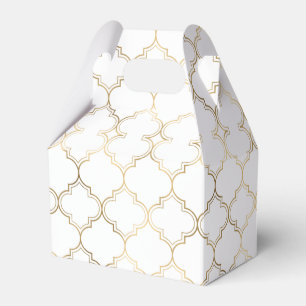 Elegant Gold Islamic Geometric Art Pattern  Favor Box