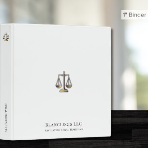 Elegant Gold Justice Scale Classeur juridique