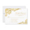 Elegant Gold Lace Wedding RSVP Card