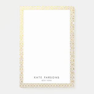 Elegant Gold Lattice  Border Post-it Notes