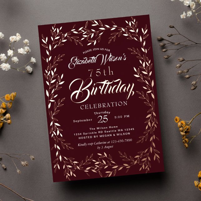 Elegant Gold Leaf Birthday  (Creator Uploaded)