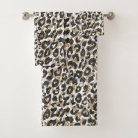 Elegant gold leopard animal print pattern