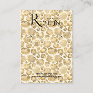 Elegant  Gold Leopard Print Display Card
