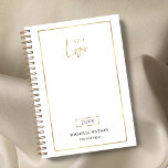 Elegant Gold Logo Corporate Custom Business 2026 Planner<br><div class="desc">Stay organized and on brand with a custom branded planner with this Elegant White & Gold Business Logo 2026 Planner design. Featuring a modern faux gold design with space for your company logo, name and custom text. Simple, yet elegant, planner diary to help you stay organized - perfect for beauty...</div>