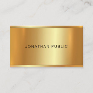 Elegant Gold Look Lights Professional Modern Plain Business Card