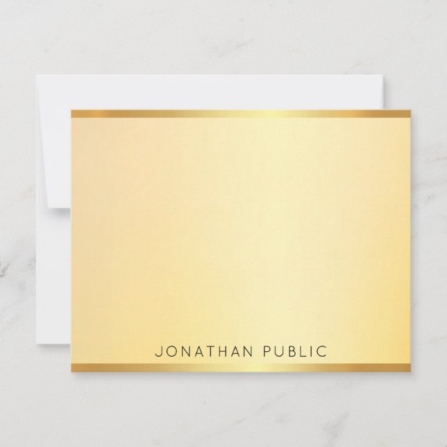 Elegant Gold Look Modern Monogram Template (Front)