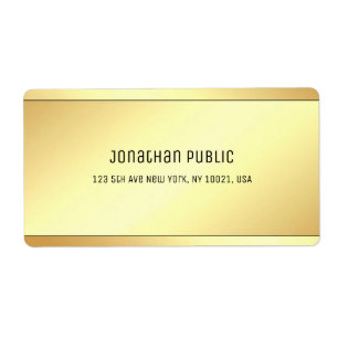 Elegant Gold Look Moderne Simple Modèle Livraison