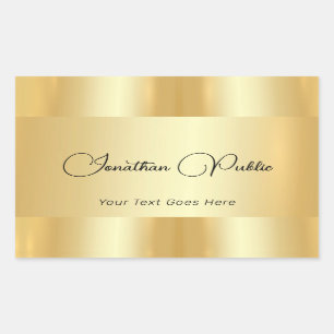 Elegant Gold Look Script Template Typography Sticker