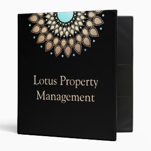 Elegant Gold  Lotus Mandala Binder