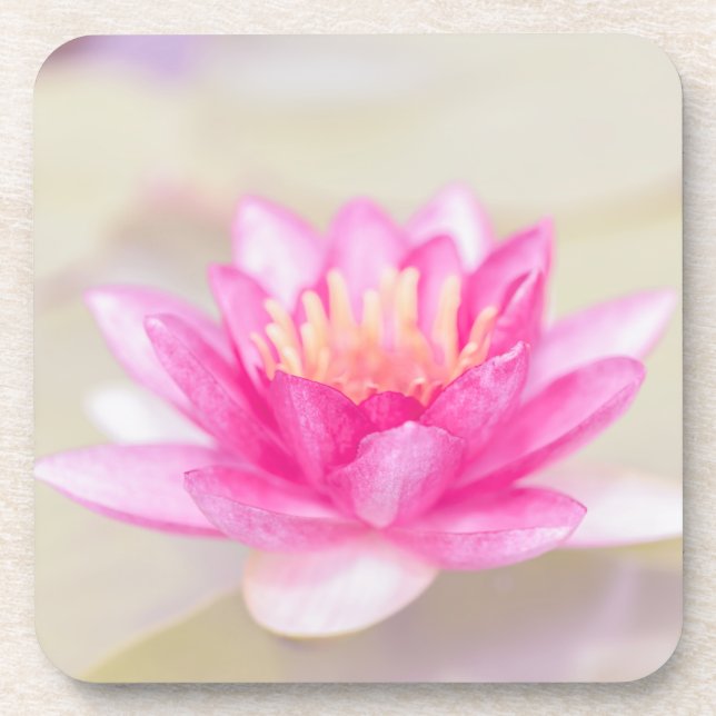 Elegant Gold Lotus, Yoga   Coaster (Front)