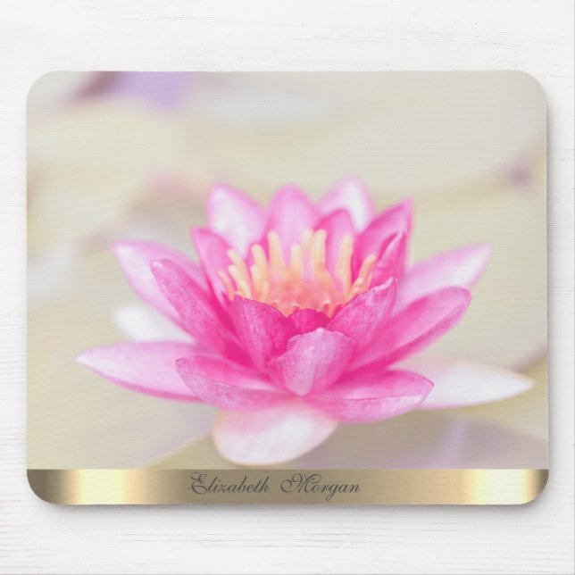 Elegant Gold Lotus, Yoga   Mouse Pad (Front)