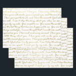 Elegant Gold Love Modern Script Typography Wedding Wrapping Paper Sheet<br><div class="desc">Wedding gift-giving in a faux gold modern I Love You typography script makes an awesome presentation. Ideal for newlyweds,  bridal showers,  wedding showers,  new homes,  engagement showers,  and more.</div>