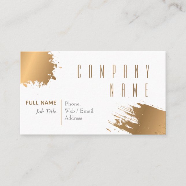 Elegant Gold Luxury Company Business Card (Front)