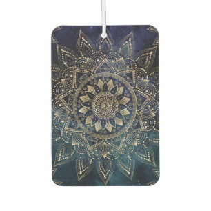 Elegant Gold Mandala Blue Galaxy Air Freshener