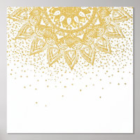 Elegant Gold Mandala Dots Design