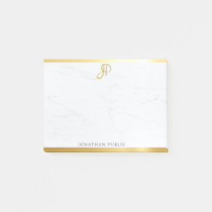 Elegant Gold Marble Modern Clean Design Template Post-it Notes