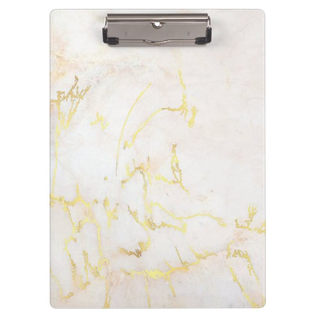 Elegant Gold Marble Modern Professional Template Clipboard (Front)