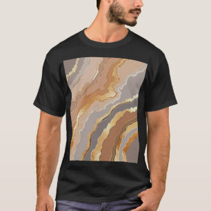 Elegant Gold Marble: Stylized Background. T-Shirt