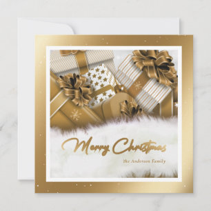 Elegant Gold Merry Christmas Card