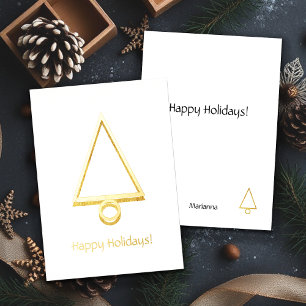 Elegant Gold Merry Christmas Foil Invitation