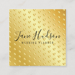 Elegant Gold Minimalist Editable 3.5x2.5 Business Square Business Card