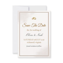 Elegant Gold Minimalist Save the Date Card