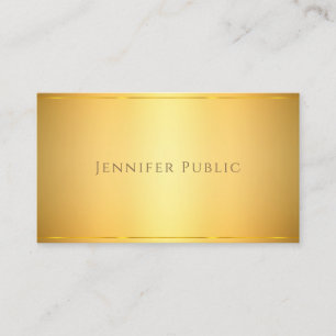 Elegant Gold Modern Design Sophisticated Template Business Card